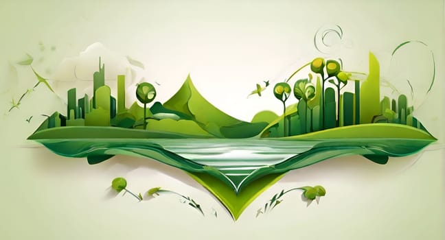 Abstract green ecology conceptual image