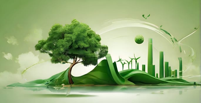 Abstract green ecology conceptual image