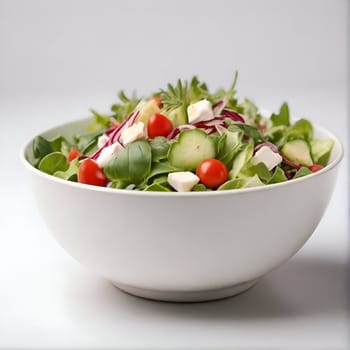 Healthy salad in the bowl