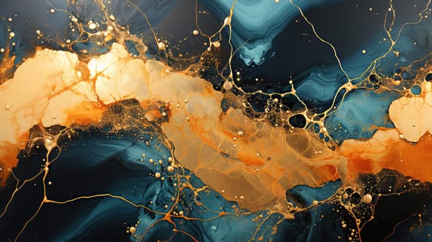 abstract wave ocrean painting background, ai