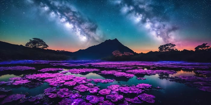 A breathtaking scene on Paradise fantasy planet
