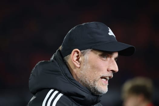 Coach Thomas Tuchel (FC Bayern Munich) at the match of the 1st FBL: 23-24: 24. Sptg. SC Freiburg - FC Bayern Munich  DFL REGULATIONS PROHIBIT ANY USE OF PHOTOGRAPHS AS IMAGE SEQUENCES AND/OR QUASI-VIDEONann  Photo: Joachim Hahne/johapress