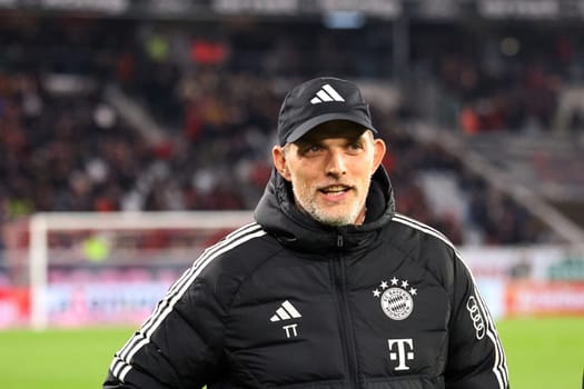 Coach Thomas Tuchel (FC Bayern Munich) at the match of the 1st FBL: 23-24: 24. Sptg. SC Freiburg - FC Bayern Munich  DFL REGULATIONS PROHIBIT ANY USE OF PHOTOGRAPHS AS IMAGE SEQUENCES AND/OR QUASI-VIDEONann  Photo: Joachim Hahne/johapress
