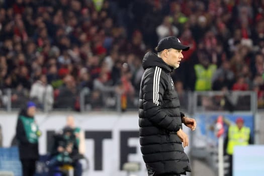 Coach Thomas Tuchel (FC Bayern Munich) at the match of the 1st FBL: 23-24: 24. Sptg. SC Freiburg - FC Bayern Munich  DFL REGULATIONS PROHIBIT ANY USE OF PHOTOGRAPHS AS IMAGE SEQUENCES AND/OR QUASI-VIDEONann  Photo: Joachim Hahne/johapress