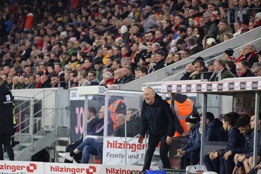Coach Christian Streich (SC Freiburg) at the match of the 1st FBL: 23-24: 24. Sptg. SC Freiburg - FC Bayern Munich  DFL REGULATIONS PROHIBIT ANY USE OF PHOTOGRAPHS AS IMAGE SEQUENCES AND/OR QUASI-VIDEONann  Photo: Joachim Hahne/johapress