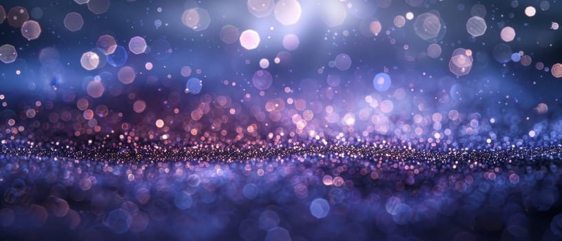 Sparkling stars and glitter on a dark blue background, creating a magical and festive atmosphere