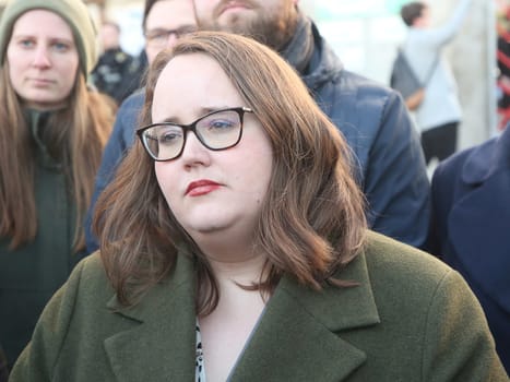 Grünen Parteichefin Ricarda Lang am 24.02.2024 in Magdeburg