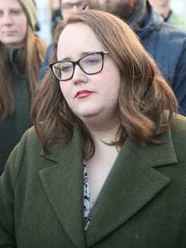 Grünen Parteichefin Ricarda Lang am 24.02.2024 in Magdeburg