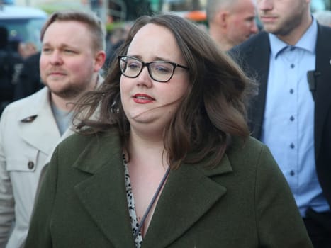 Grünen Parteichefin Ricarda Lang am 24.02.2024 in Magdeburg
