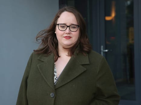 Grünen Parteichefin Ricarda Lang am 24.02.2024 in Magdeburg