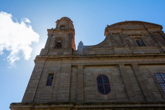 Part of the Santiago de los Caballeros church in the town of Galdar on the Canary Island of Gran Canaria, Europe