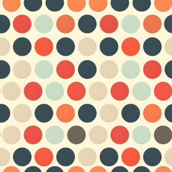 Seamless pattern of colorful polka dot. Neural network generated image. Not based on any actual scene or pattern.