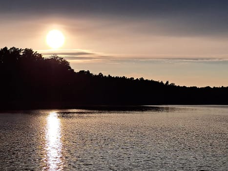 Sonnenuntergang am Grienericksee, Brandenburg, Deutschland, Rheinsberg