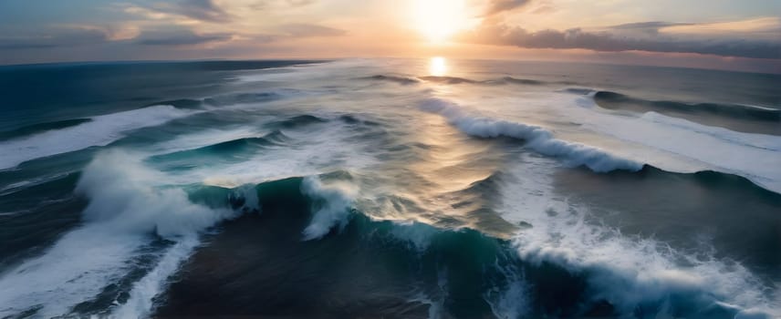 View of the beautiful sea or ocean with waves