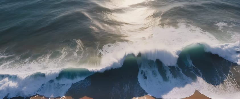 View of the beautiful sea or ocean with waves