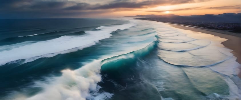 View of the beautiful sea or ocean with waves