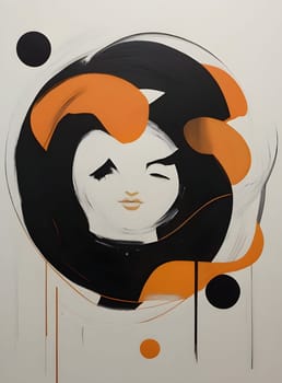 Modern abstract colorful minimalistic art