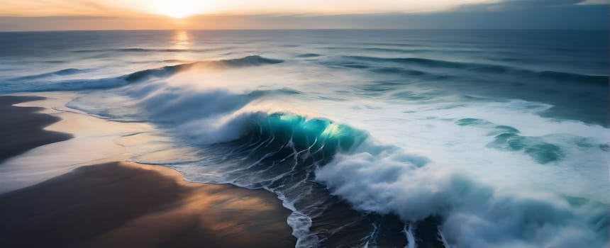 View of the beautiful sea or ocean with waves