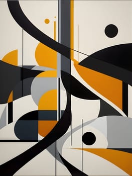 Modern abstract colorful minimalistic art