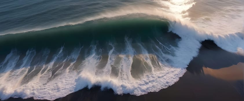 View of the beautiful sea or ocean with waves