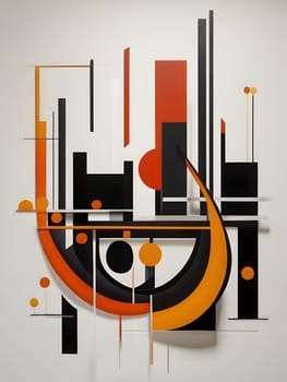 Modern abstract colorful minimalistic art