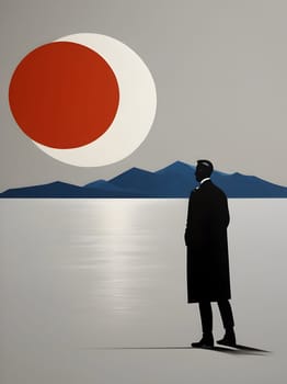 Modern abstract colorful minimalistic art