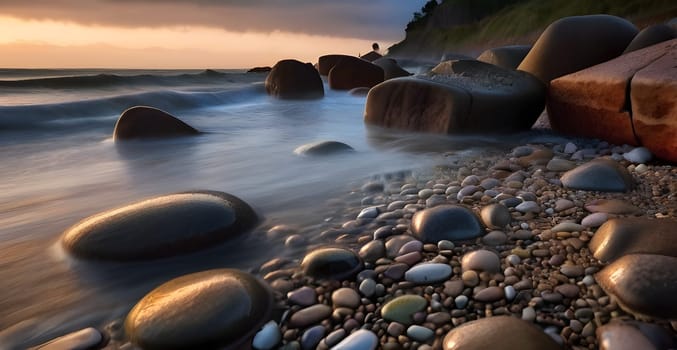 View of the beautiful sea rocks or stones