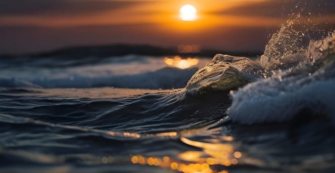 View of the beautiful sea or ocean with waves