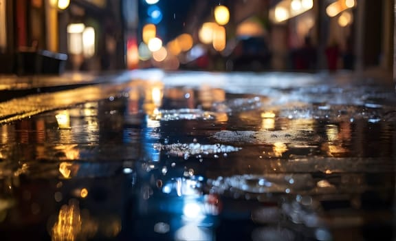 Splashes of the night rain
