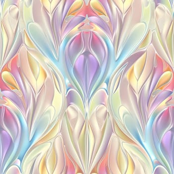 Seamless texture and background of Art Nouveau Colorful Brightness Colors Vibrant Pastel Power Gradient. Neural network generated image. Not based on any actual scene or pattern.