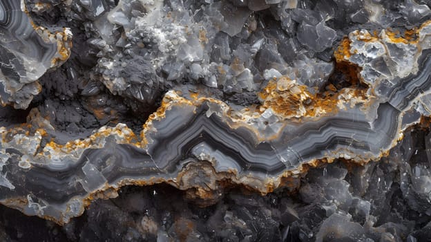 Geode rock texture, background and wallpaper. Neural network generated image. Not based on any actual scene or pattern.