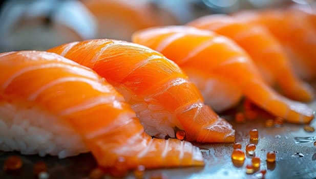 Salmon nigiri sushi japanese food style