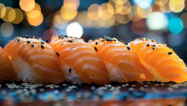 Salmon Nigiri Sushi in Japanese Food Style