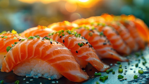 Salmon Sashimi in Japanese Food Style