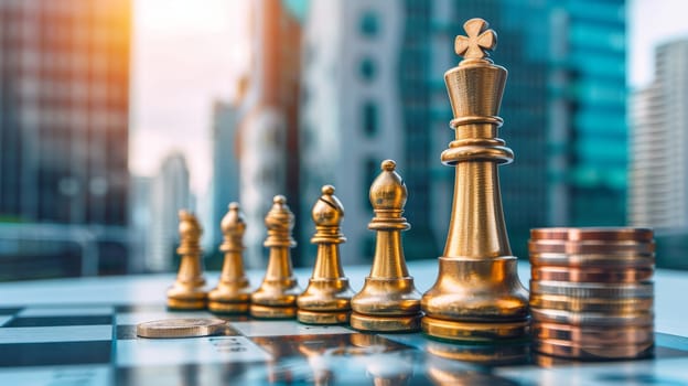 Strategic Business Planning with Golden Chess Pieces