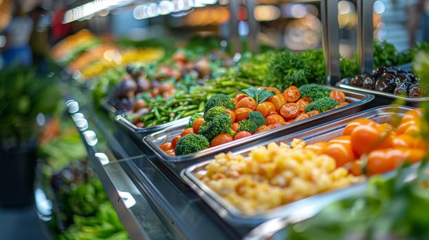 Fresh Produce Display in Grocery Store