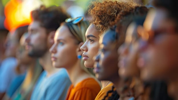Diverse Crowd Attending Outdoor Festival