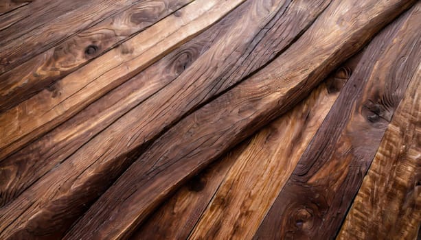 Natural wood texture. Wood background. Dark rustic planks table top flat lay view.