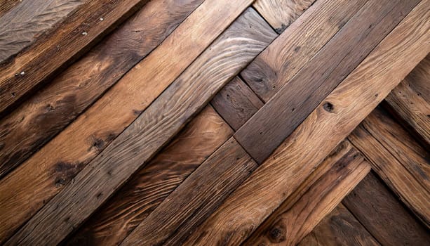 Natural wood texture. Wood background. Dark rustic planks table top flat lay view.