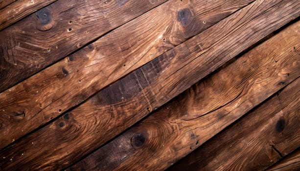 Natural wood texture. Wood background. Dark rustic planks table top flat lay view.