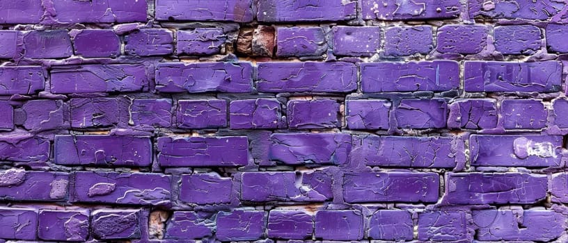 Layers of lavender paint over brick create a textural depth, capturing the interplay of color, light, and urban evolution