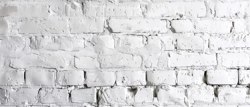 A seamless white brick wall displays an immaculate finish, giving off a clean and modern aesthetic