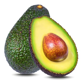avocado isolated on white background. AI generated