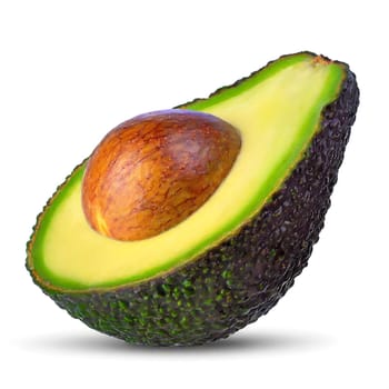 avocado isolated on white background. AI generated
