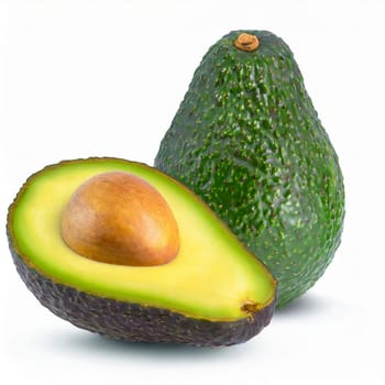 avocado isolated on white background. AI generated