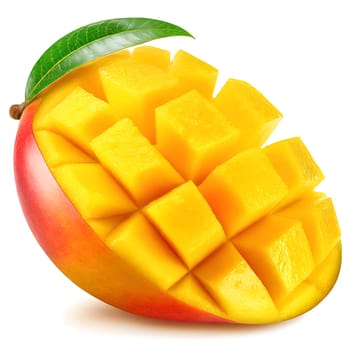 mango isolated on white background. AI generated
