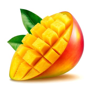 mango isolated on white background. AI generated