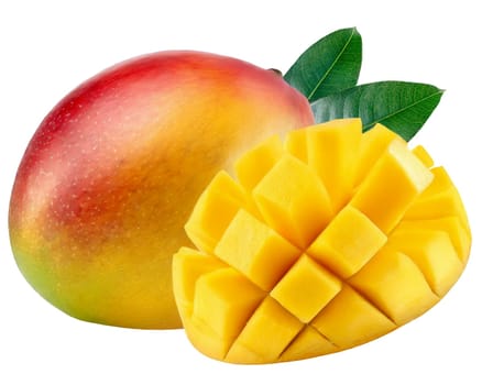 mango isolated on white background. AI generated