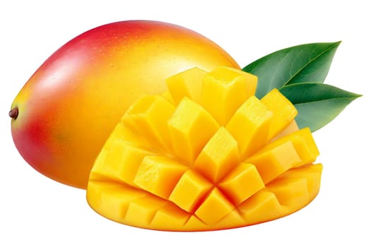 mango isolated on white background. AI generated