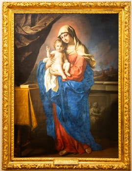 Turin, Italy - 22 April 2023: The Madonna of the Benediction, Giovanni Francesco Barbieri, named Guercino, 1651